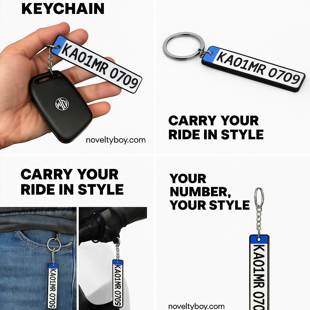 Custom Number Plate Keychain