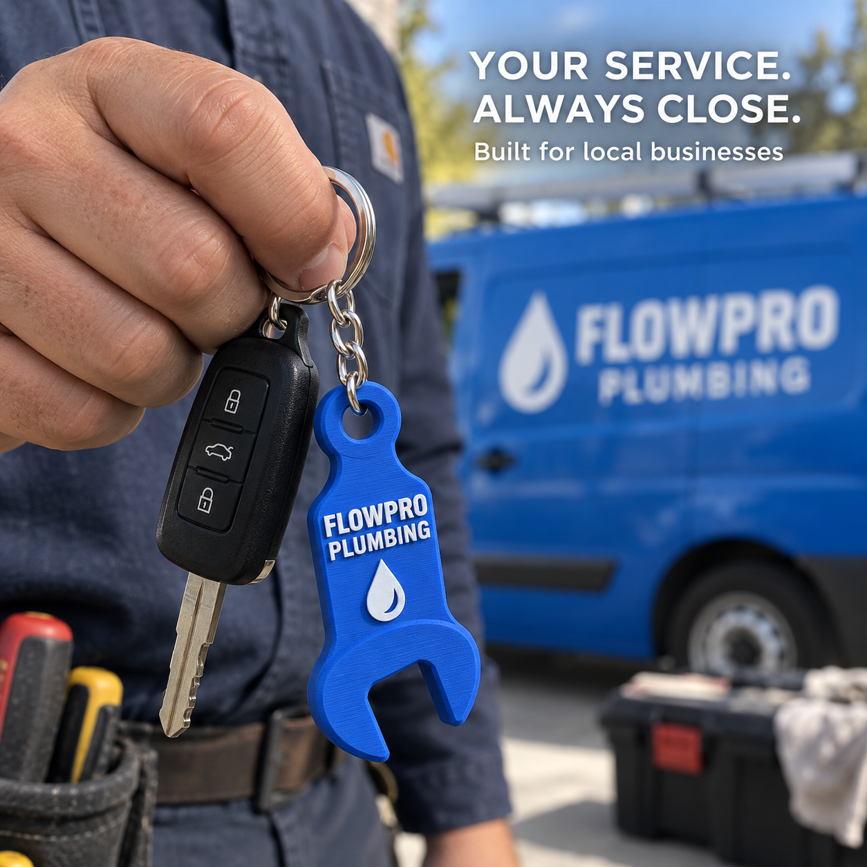 Custom Logo Keychains – 3D Raised Branding | Bulk 10 / 25 / 50