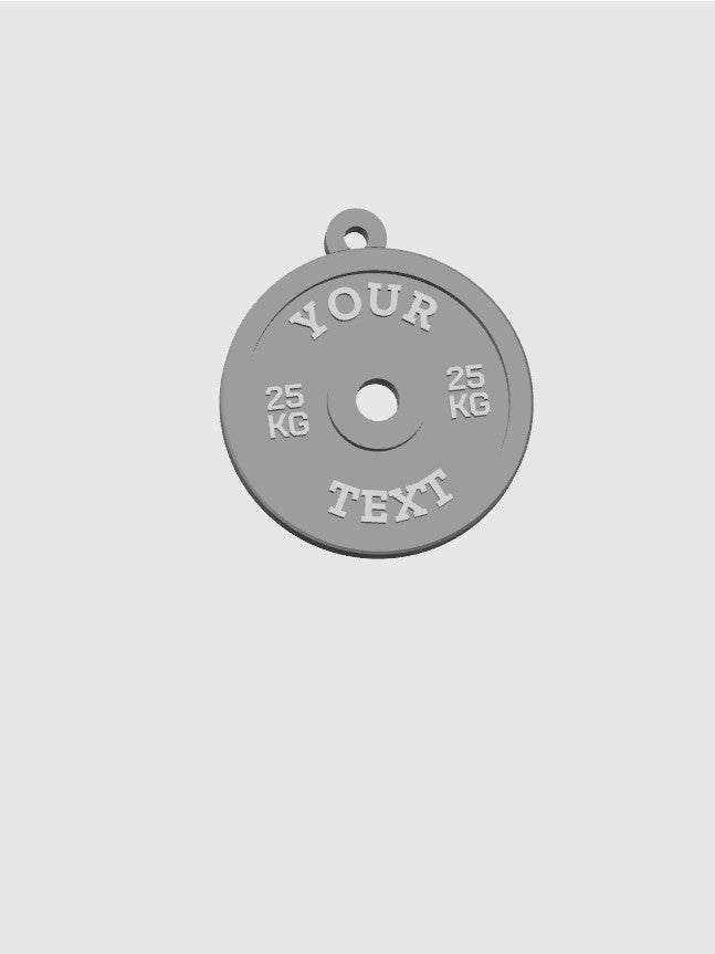 Custom Gym Plate Keychain – Your Words, Your Style