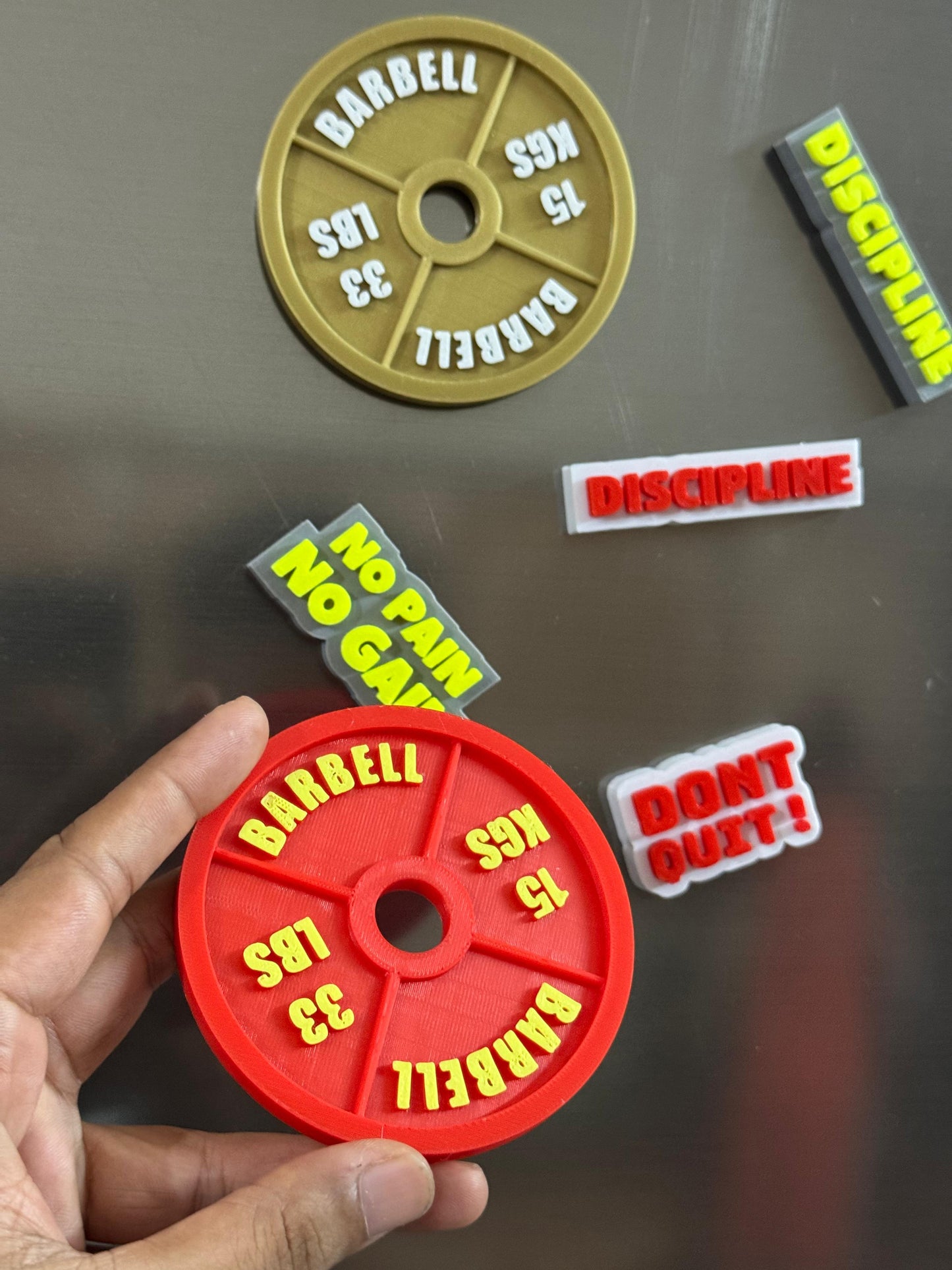 Custom Gym Plate 4x4" Fridge Magnet