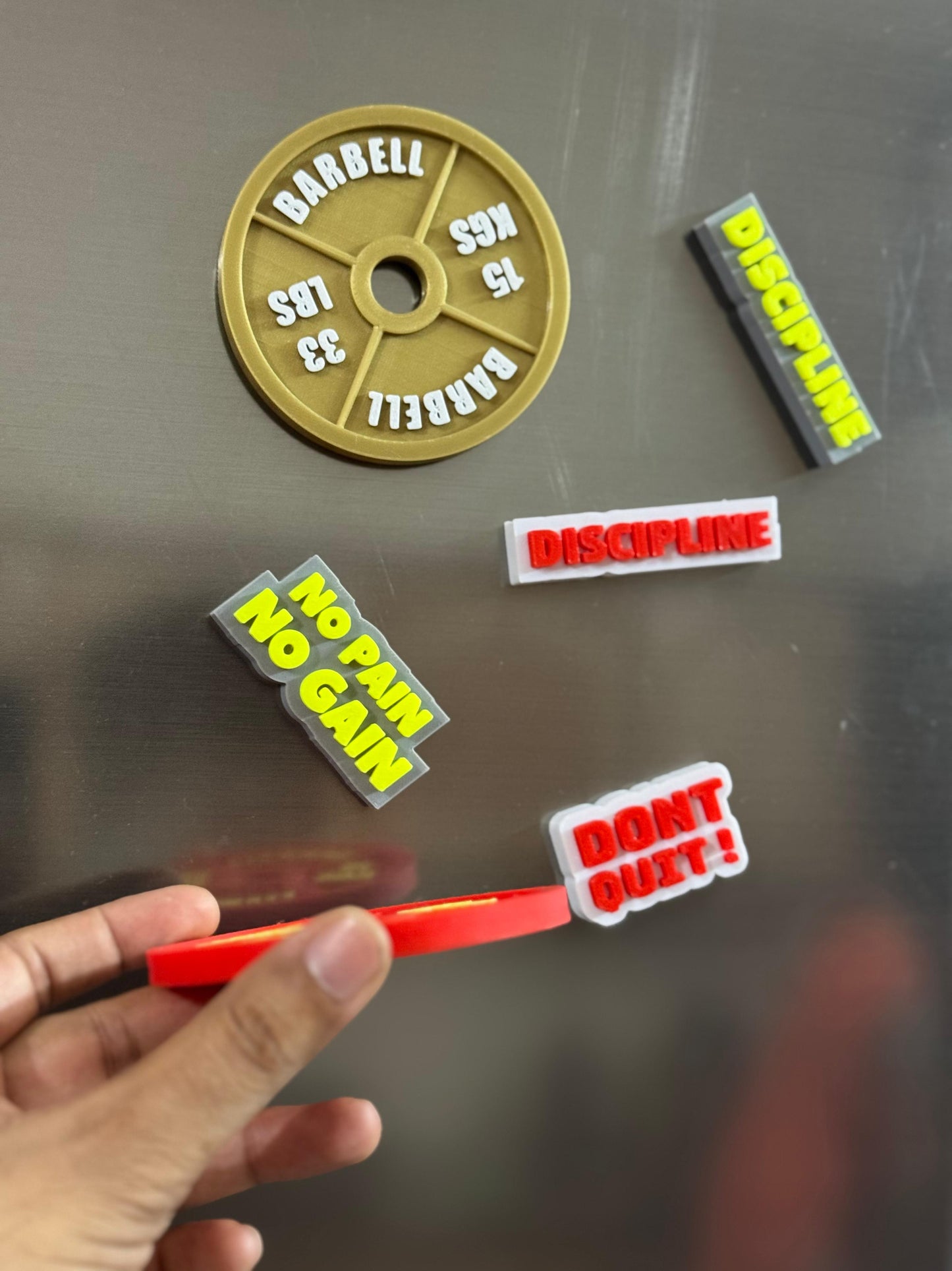 Custom Gym Plate 4x4" Fridge Magnet