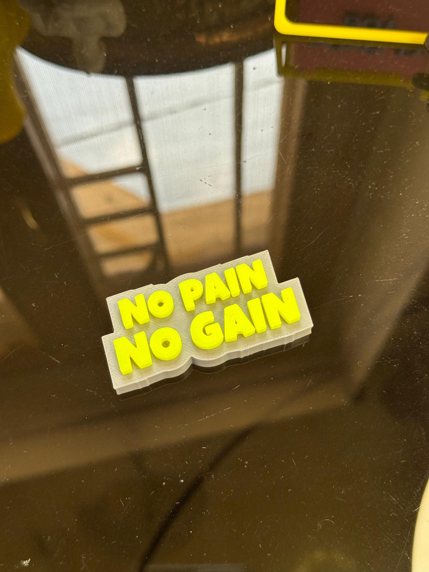 No Pain No Gain – Hard Plastic Gym Theme Fridge Magnet