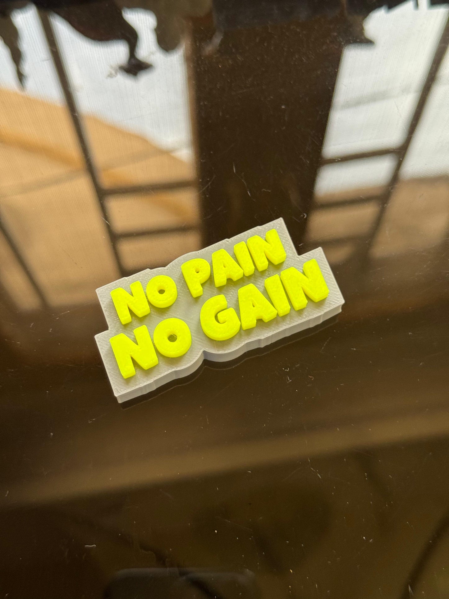 No Pain No Gain – Hard Plastic Gym Theme Fridge Magnet