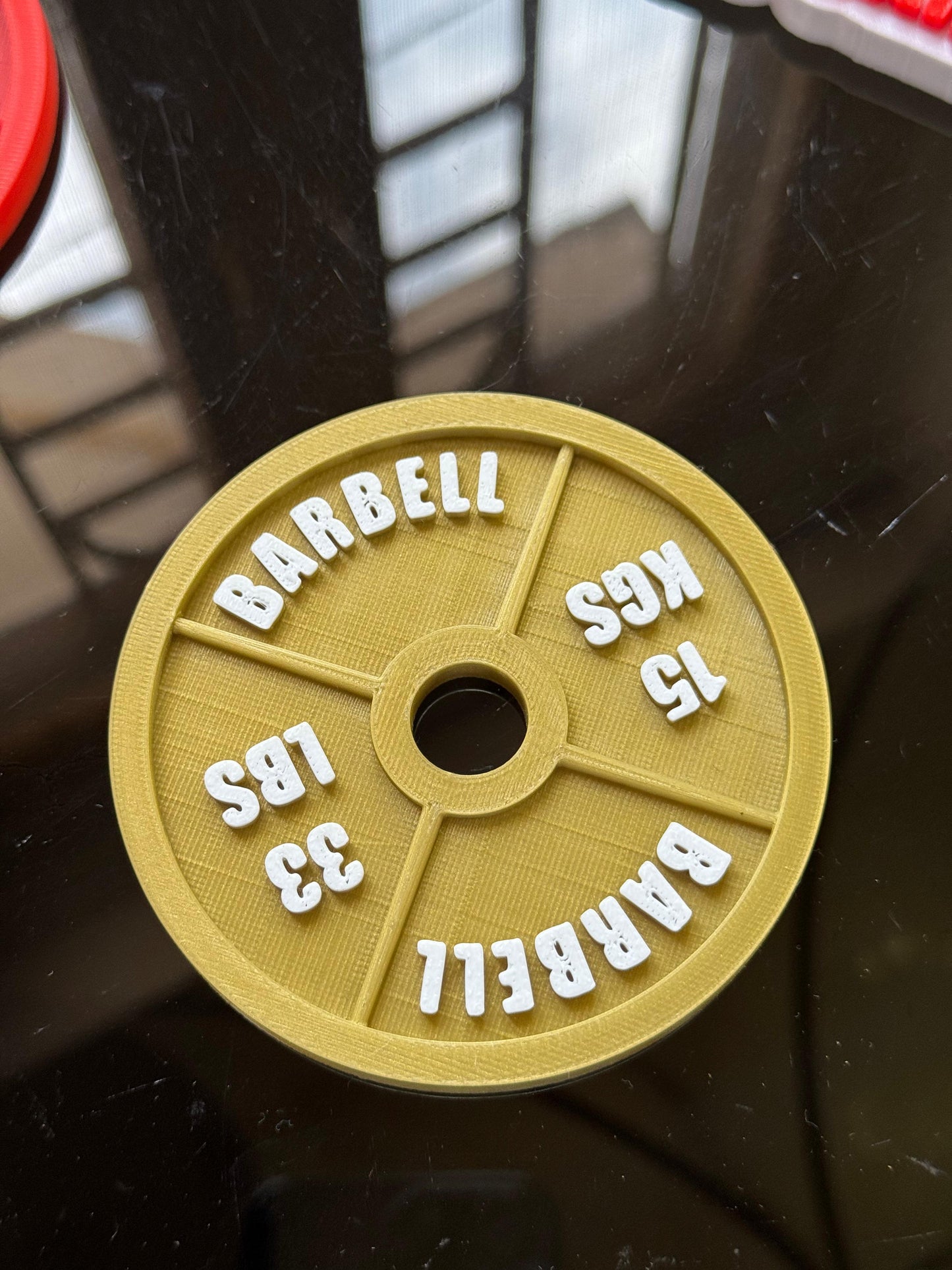 Custom Gym Plate 4x4" Fridge Magnet
