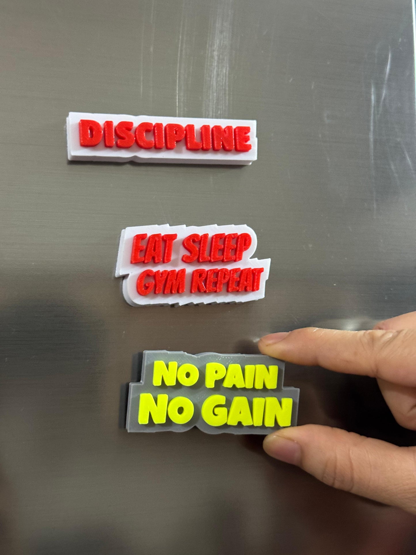 No Pain No Gain – Hard Plastic Gym Theme Fridge Magnet