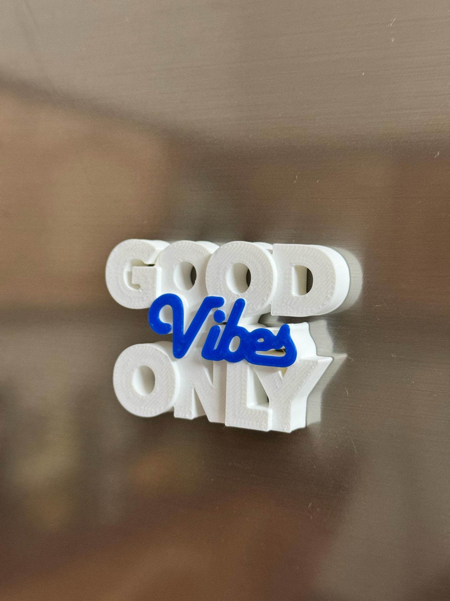 "GOOD VIBES ONLY" Quote Fridge Magnet - MultiColor (3x2 Inch)