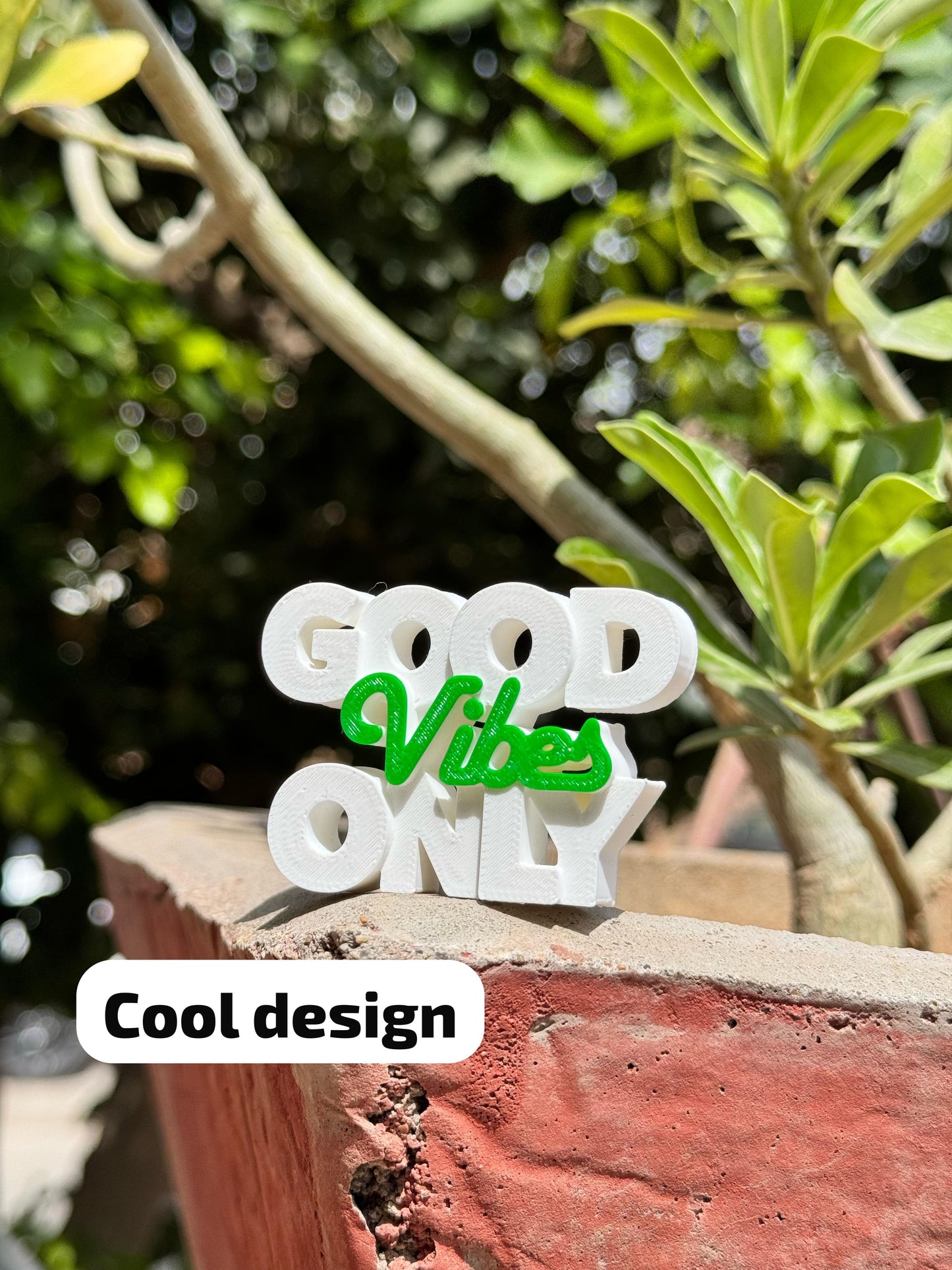 "GOOD VIBES ONLY" Quote Fridge Magnet - MultiColor (3x2 Inch)