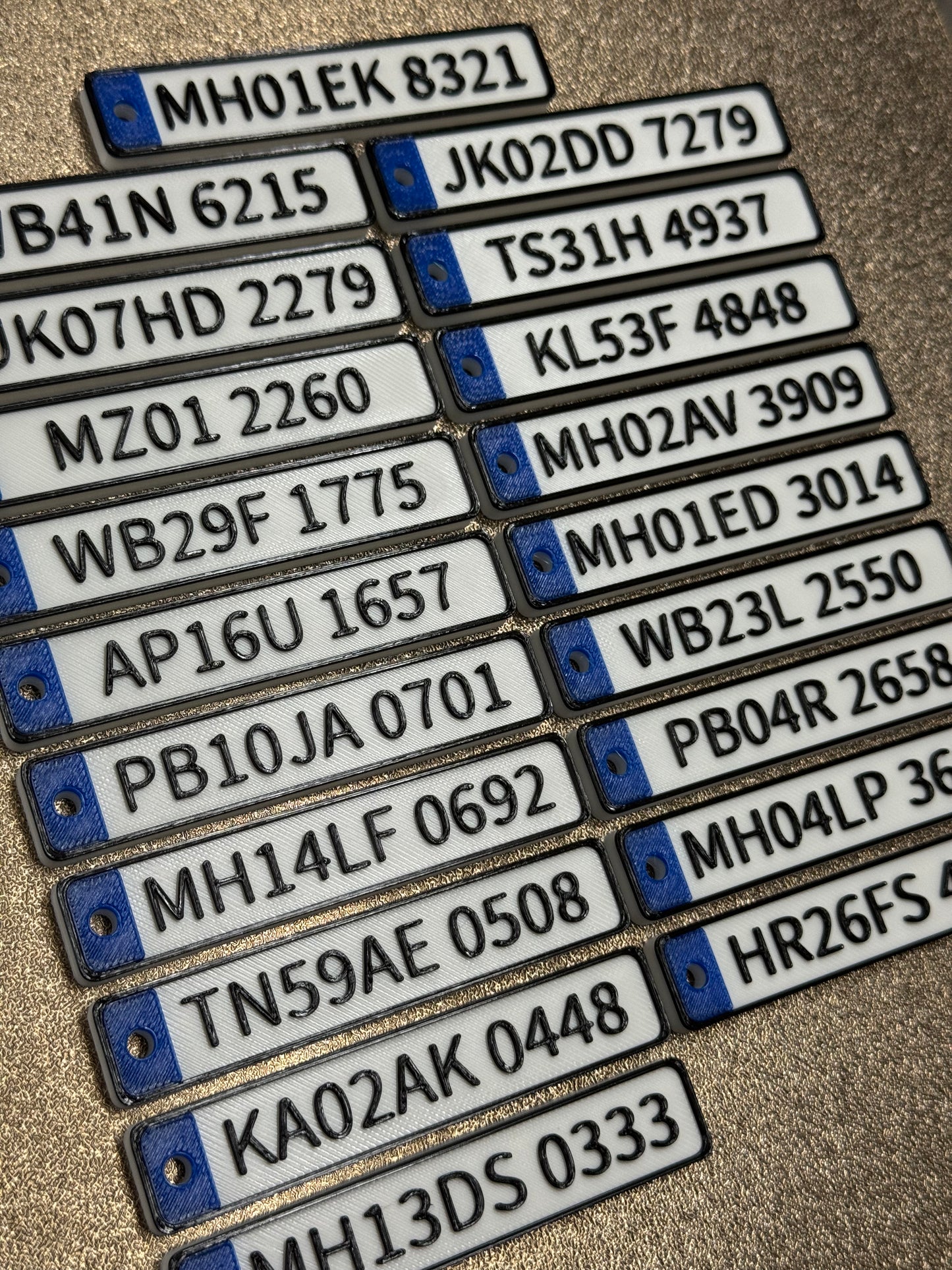 Custom Number Plate Keychain