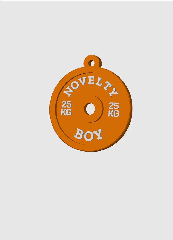 Custom Gym Plate Keychain β Your Words, Your Style