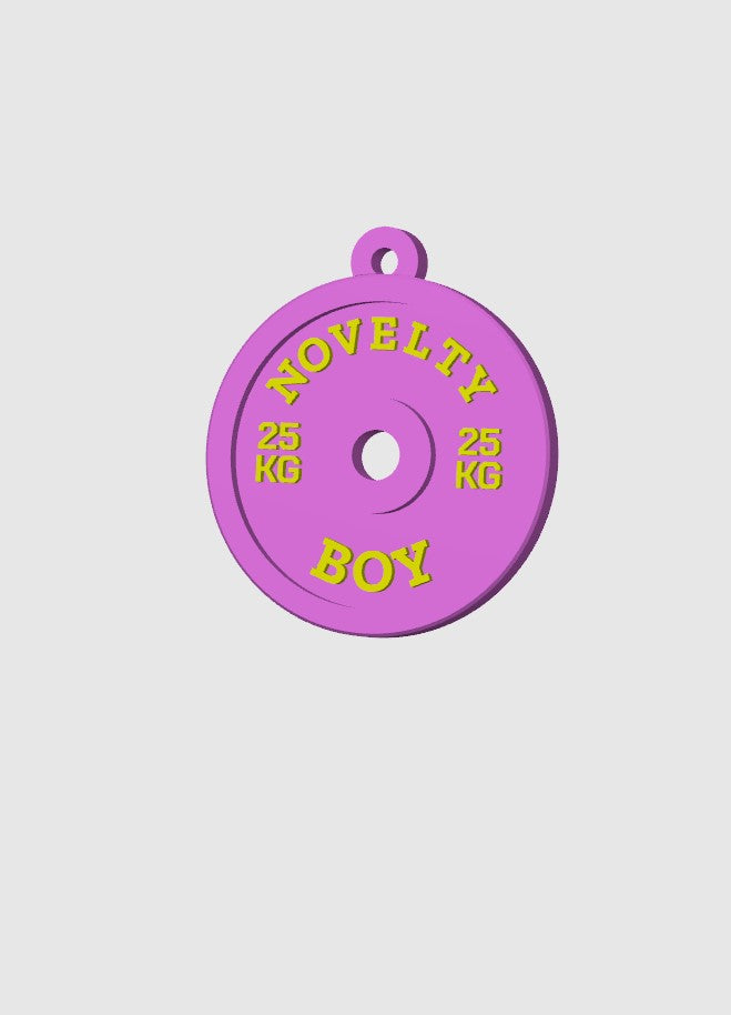 Custom Gym Plate Keychain β Your Words, Your Style