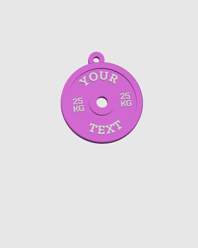 Custom Gym Plate Keychain – Your Words, Your Style