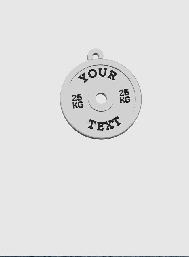 Custom Gym Plate Keychain – Your Words, Your Style