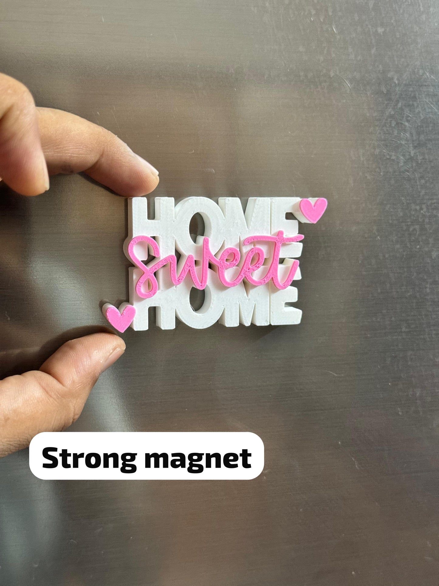 Home Sweet Home Fridge Magnet – Red / Pink / Yellow