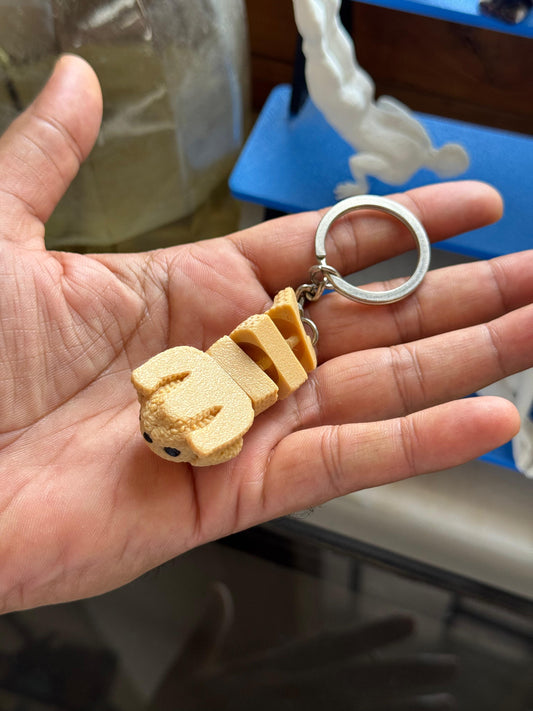 Flexi Fuzzy Skin Dog Keychain