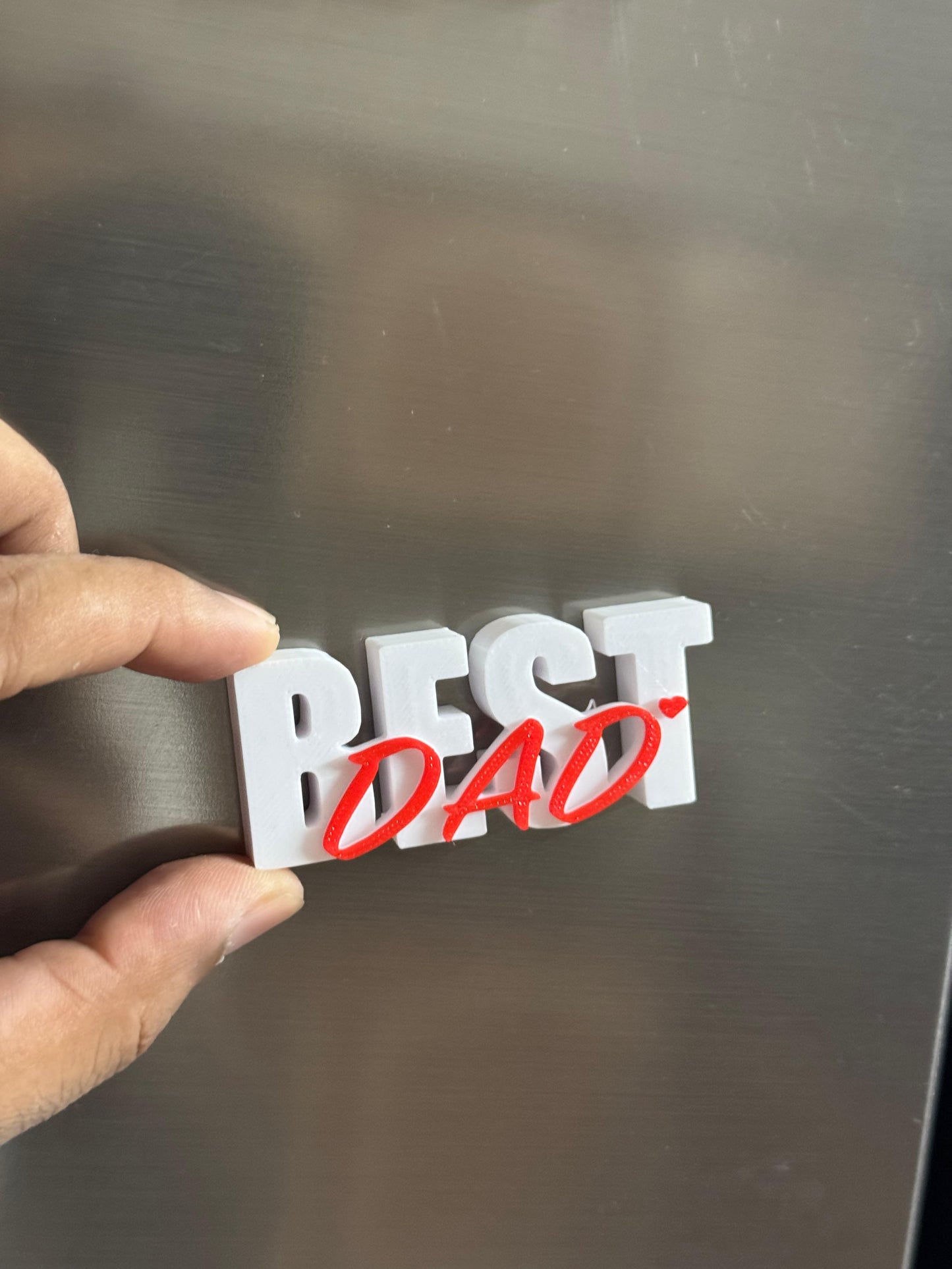 Best Dad Fridge Magnet โ Black / Red