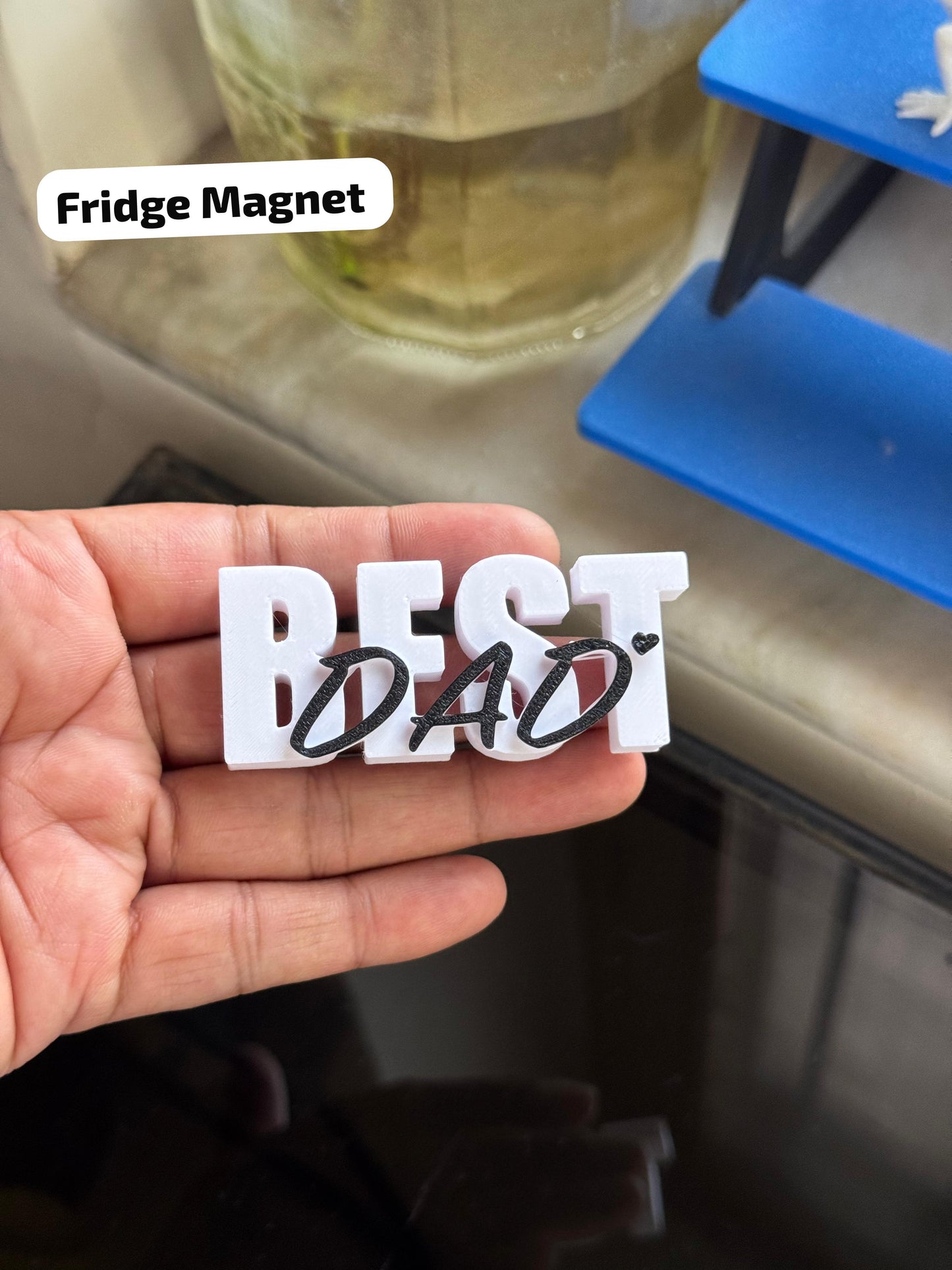 Best Dad Fridge Magnet โ Black / Red
