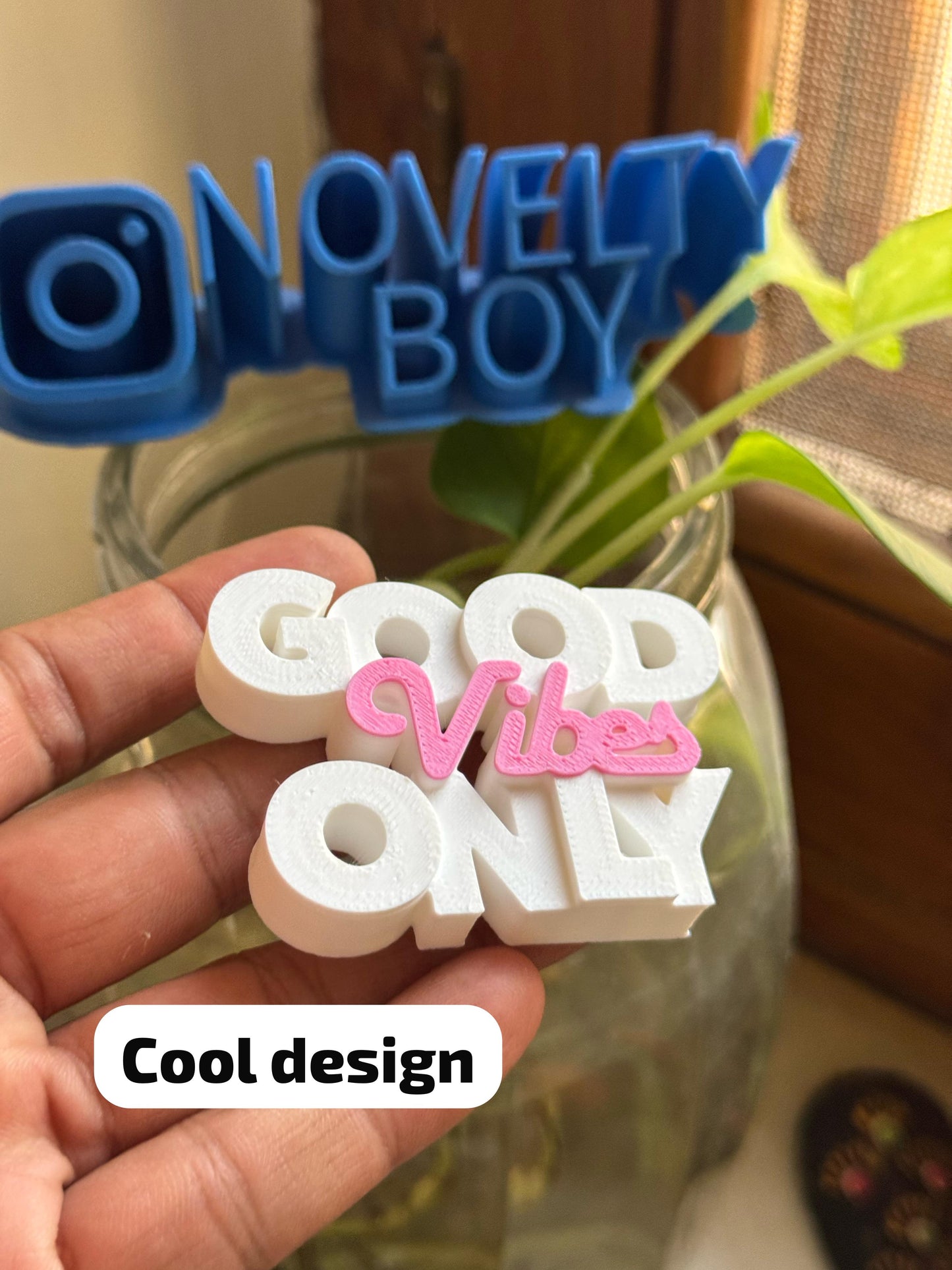 Good Vibes Only & Family Fridge Magnet Combo – Set of 2 (Multiple Color Variants)