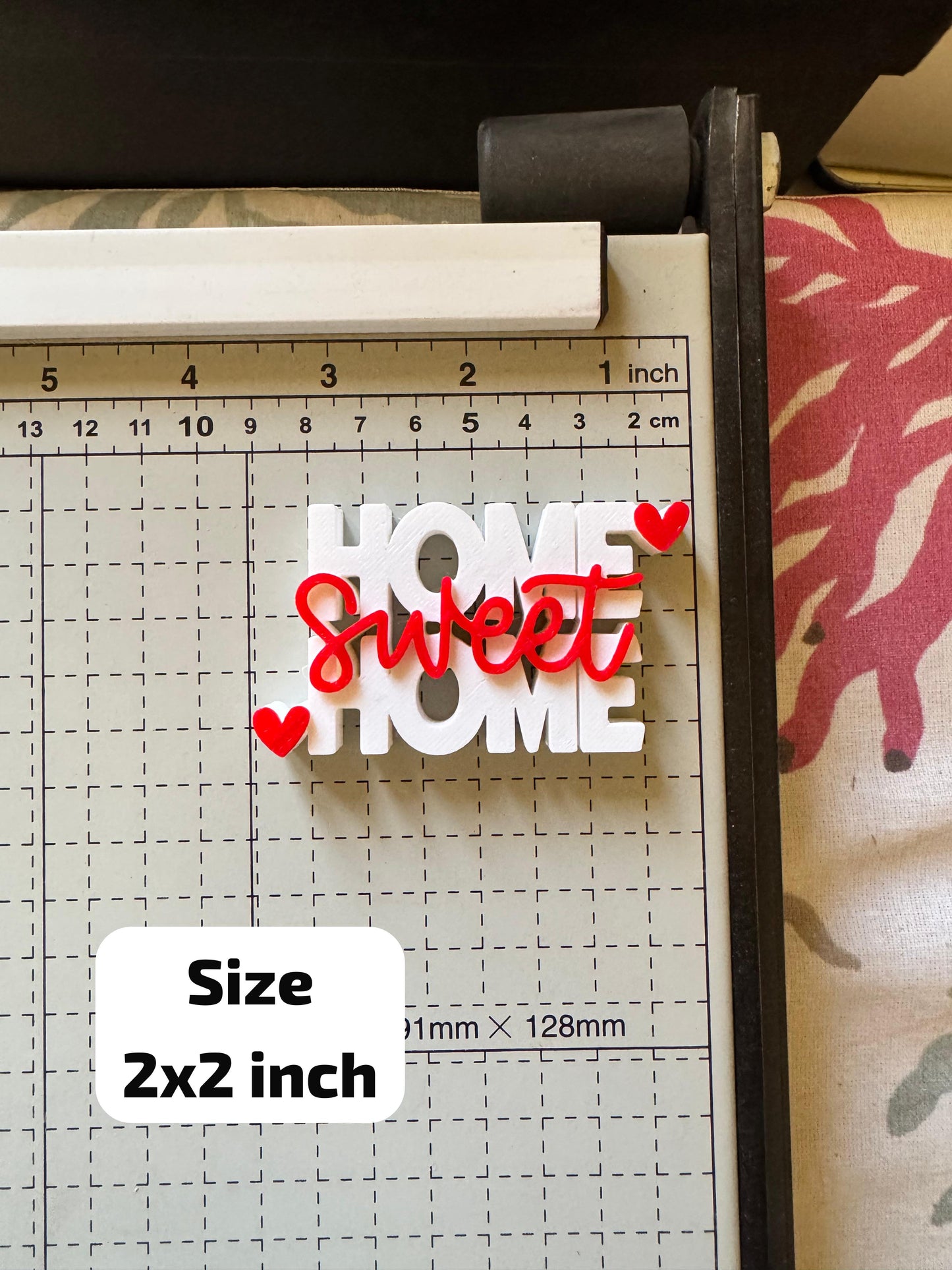 Home Sweet Home Fridge Magnet – Red / Pink / Yellow