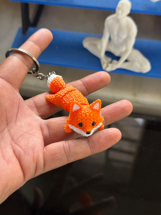 Flexi Fox Keychain – Playful & Pocket-Sized