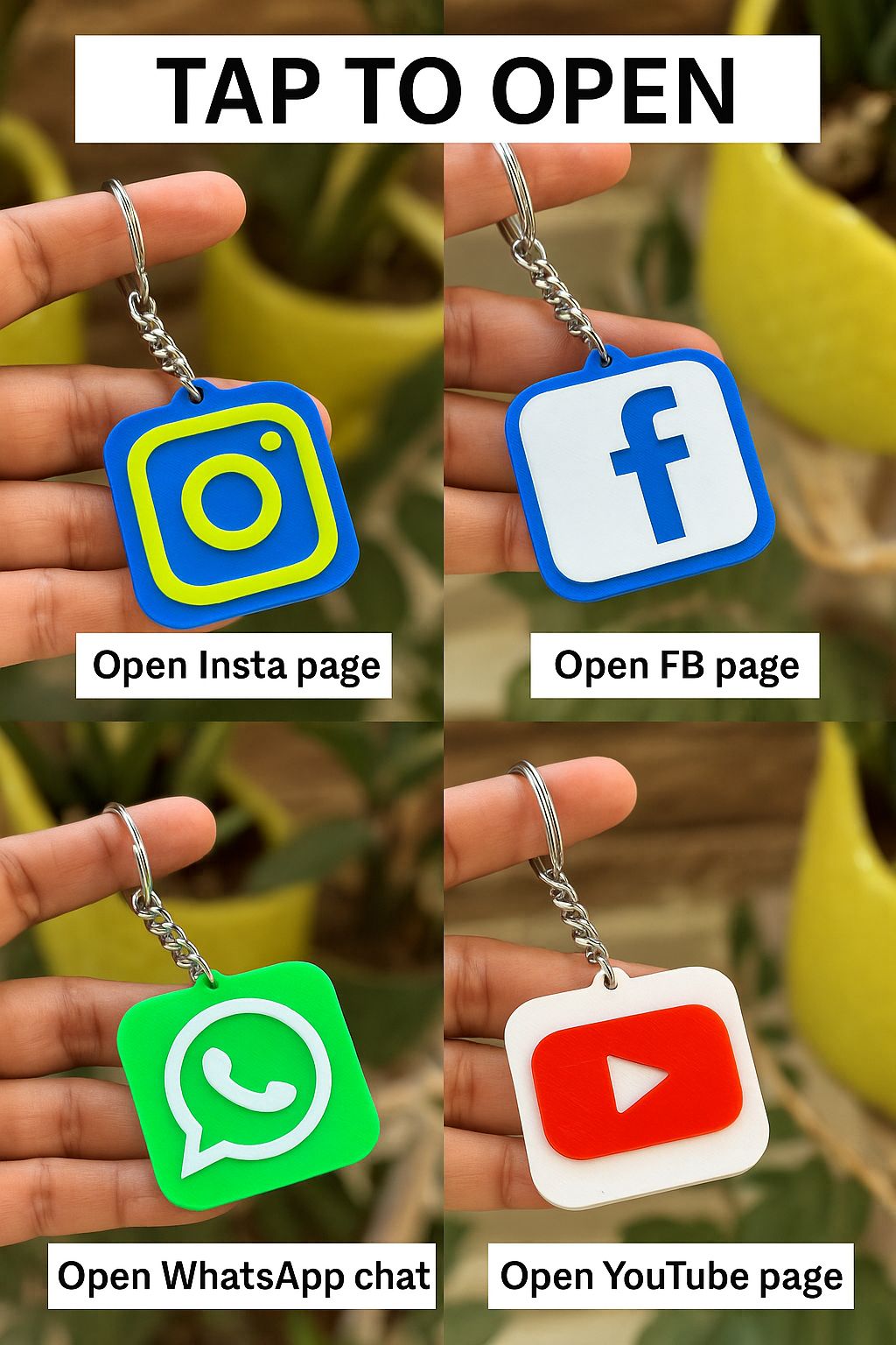 SMART NFC Facebook Keychain β Tap to Share Your Facebook