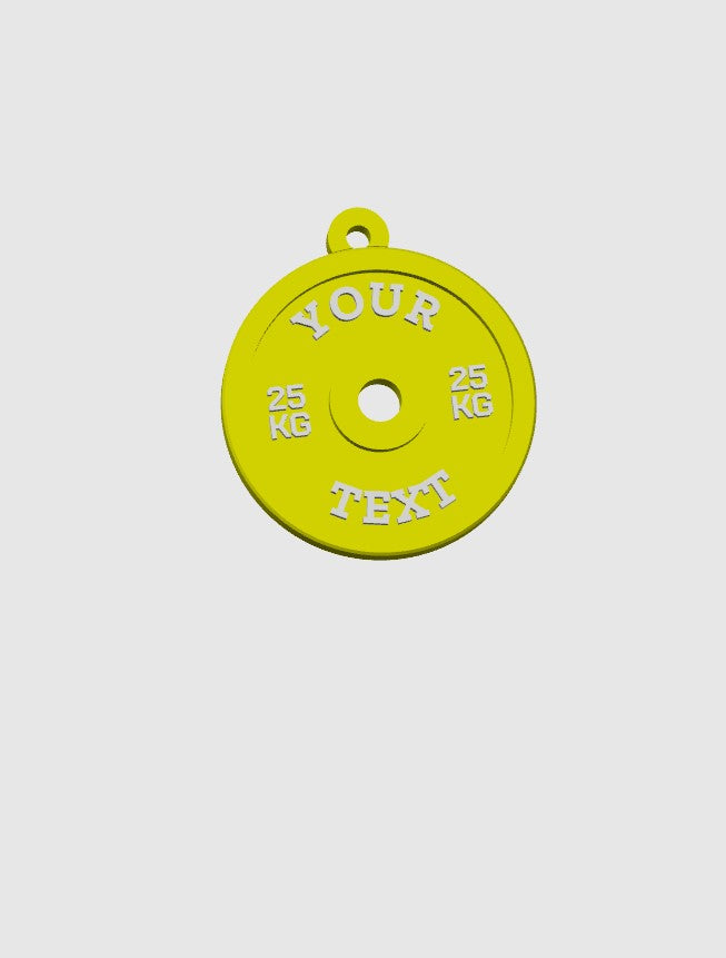 Custom Gym Plate Keychain – Your Words, Your Style
