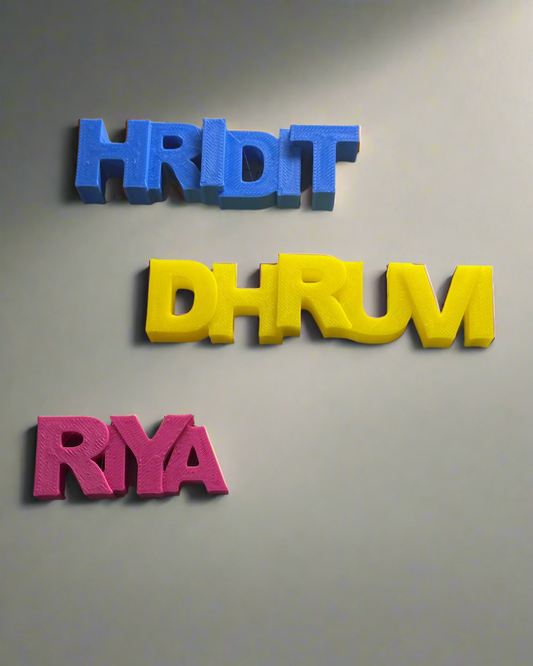 1 Custom Name Magnet - Upto 10 cm length solid material