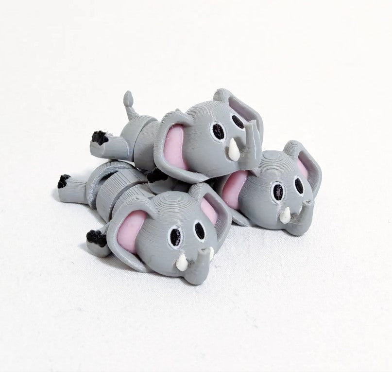 Baby Elephant Pocket Pet β Flexible Toy Keychain