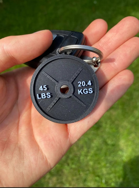 Custom Gym Plate Keychain – Double Text