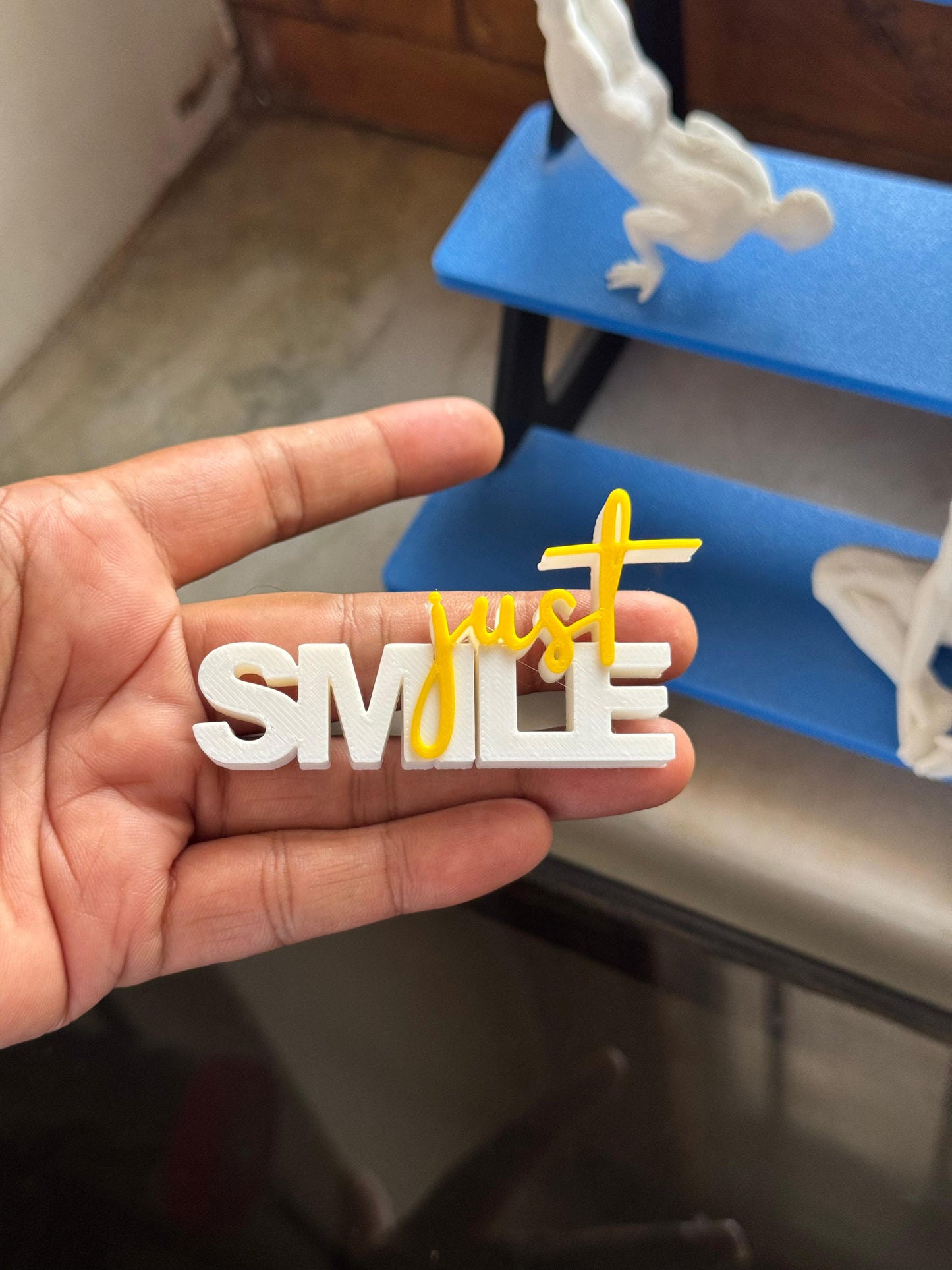 π Just Smile Fridge Magnet β Yellow / Pink