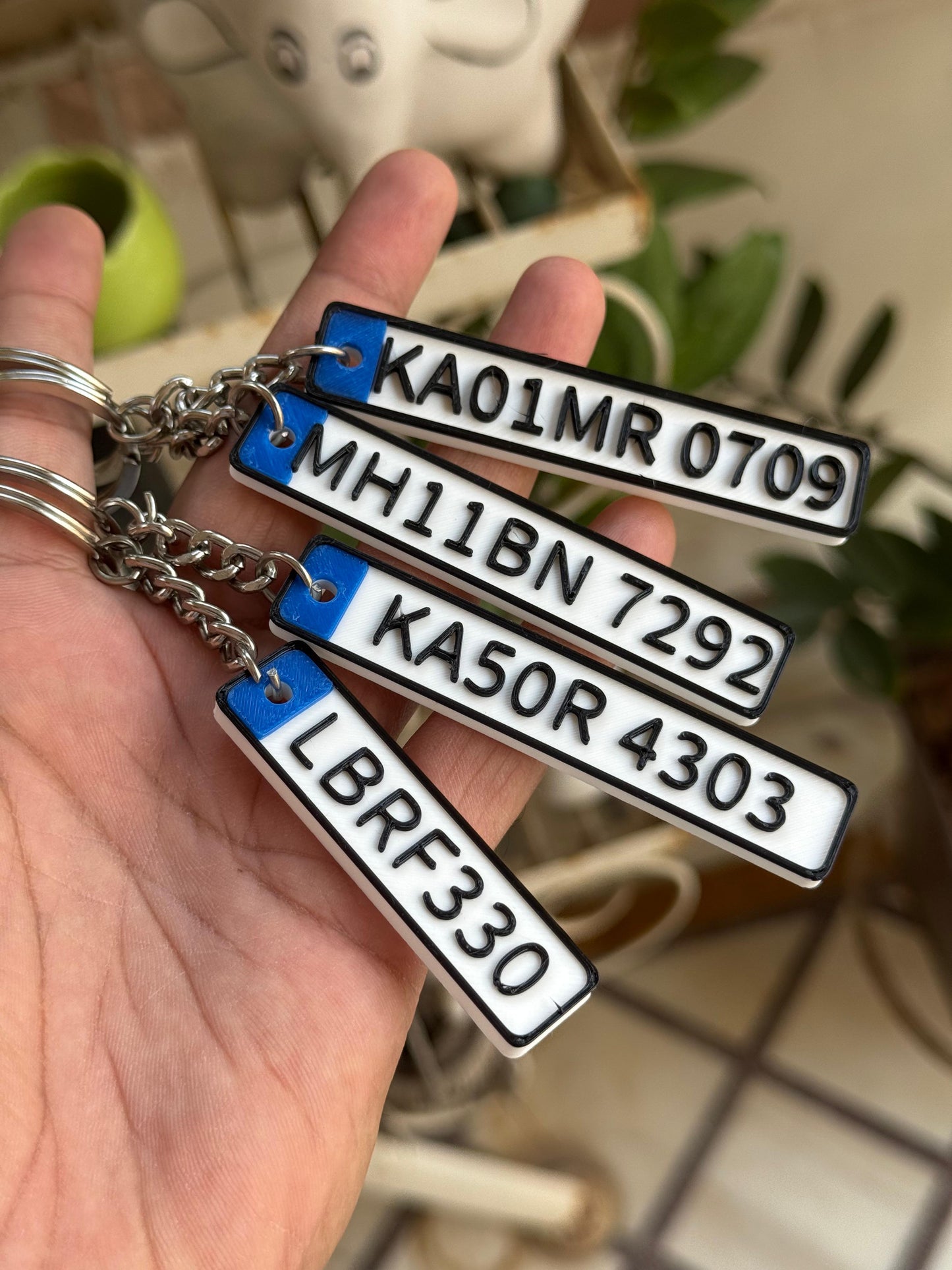 Custom Number Plate Keychain