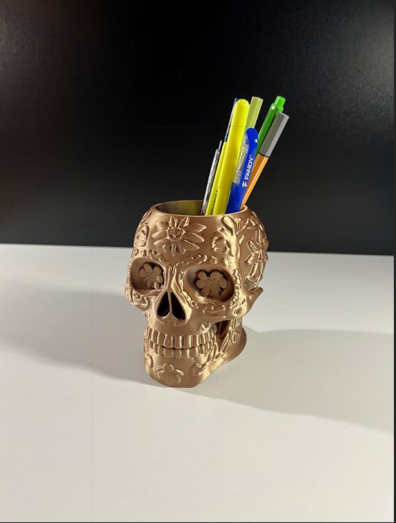 Sugar Skull Pen Stand