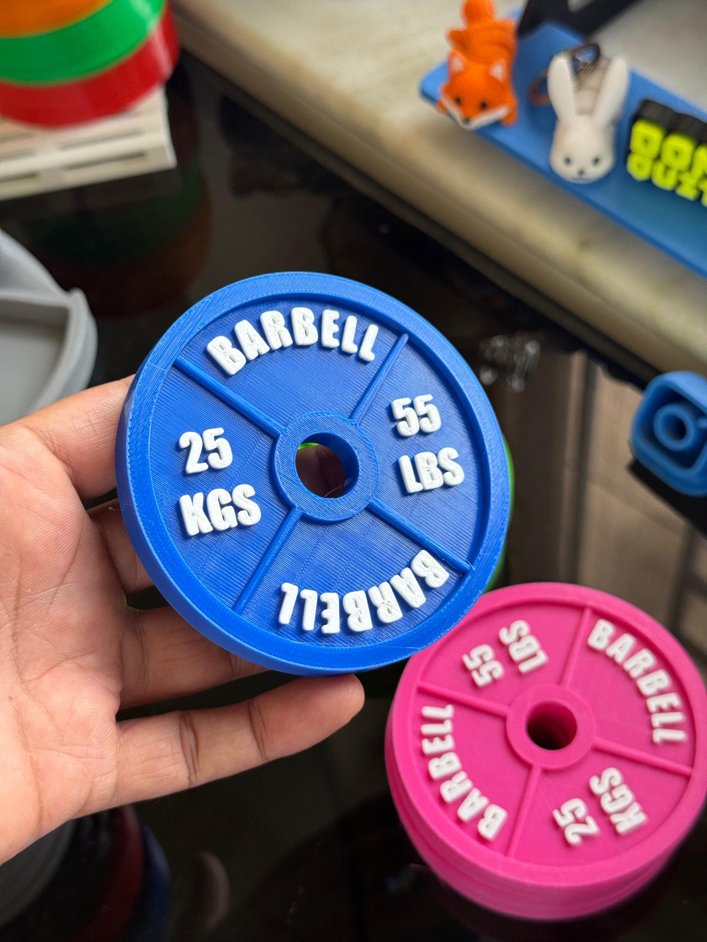 Custom Gym Plate 4x4" Fridge Magnet