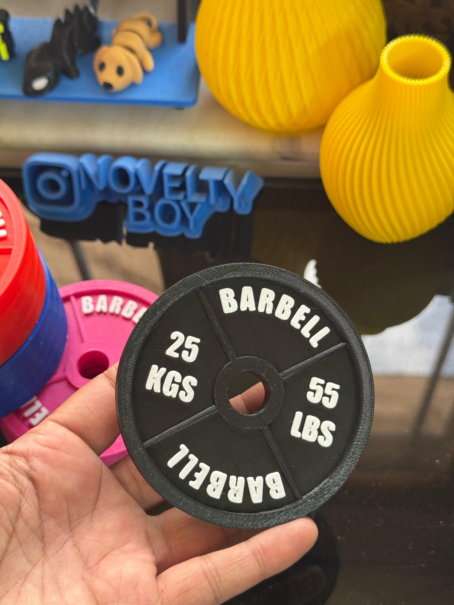 Custom Gym Plate 4x4" Fridge Magnet