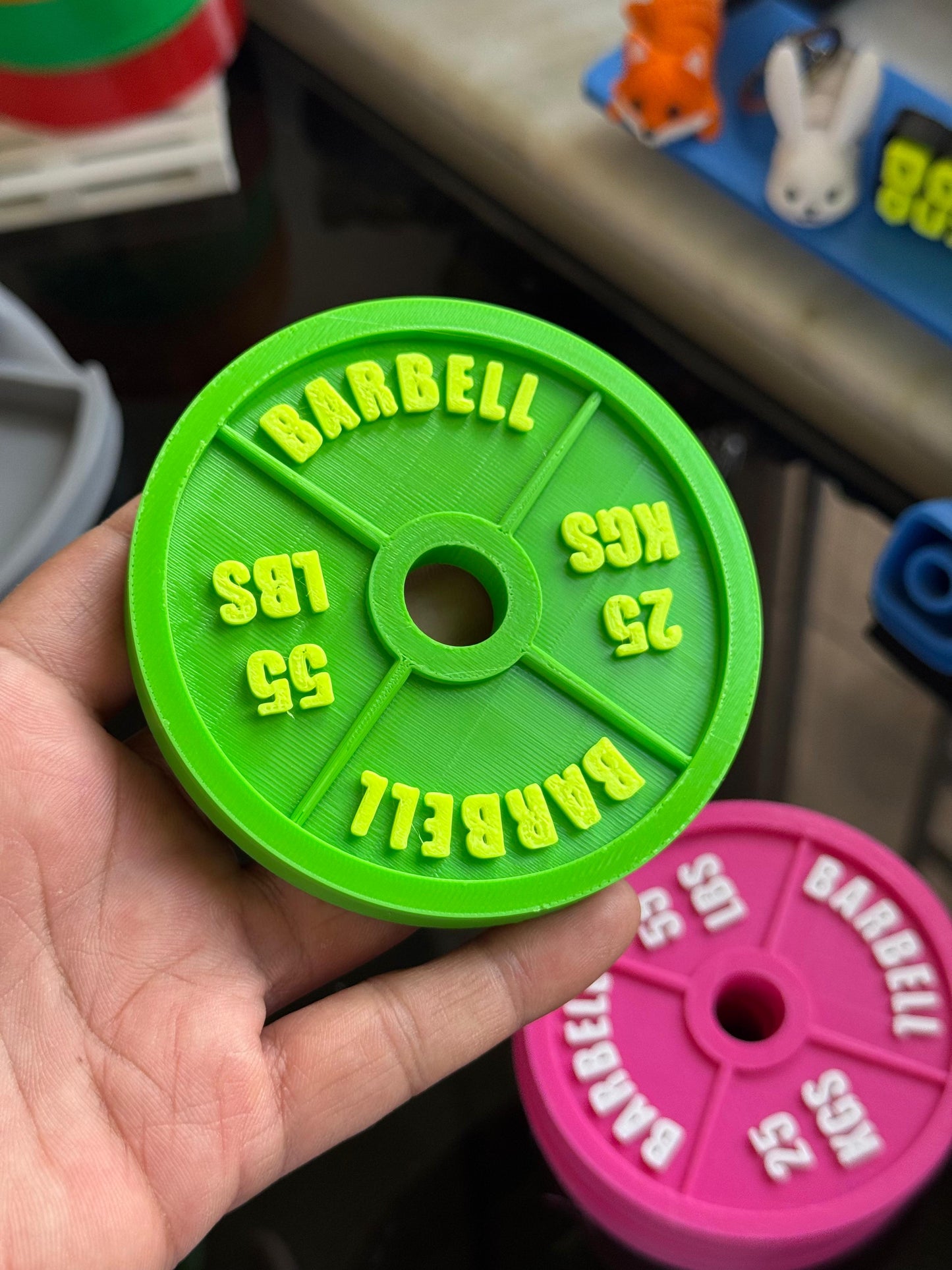 Custom Gym Plate 4x4" Fridge Magnet