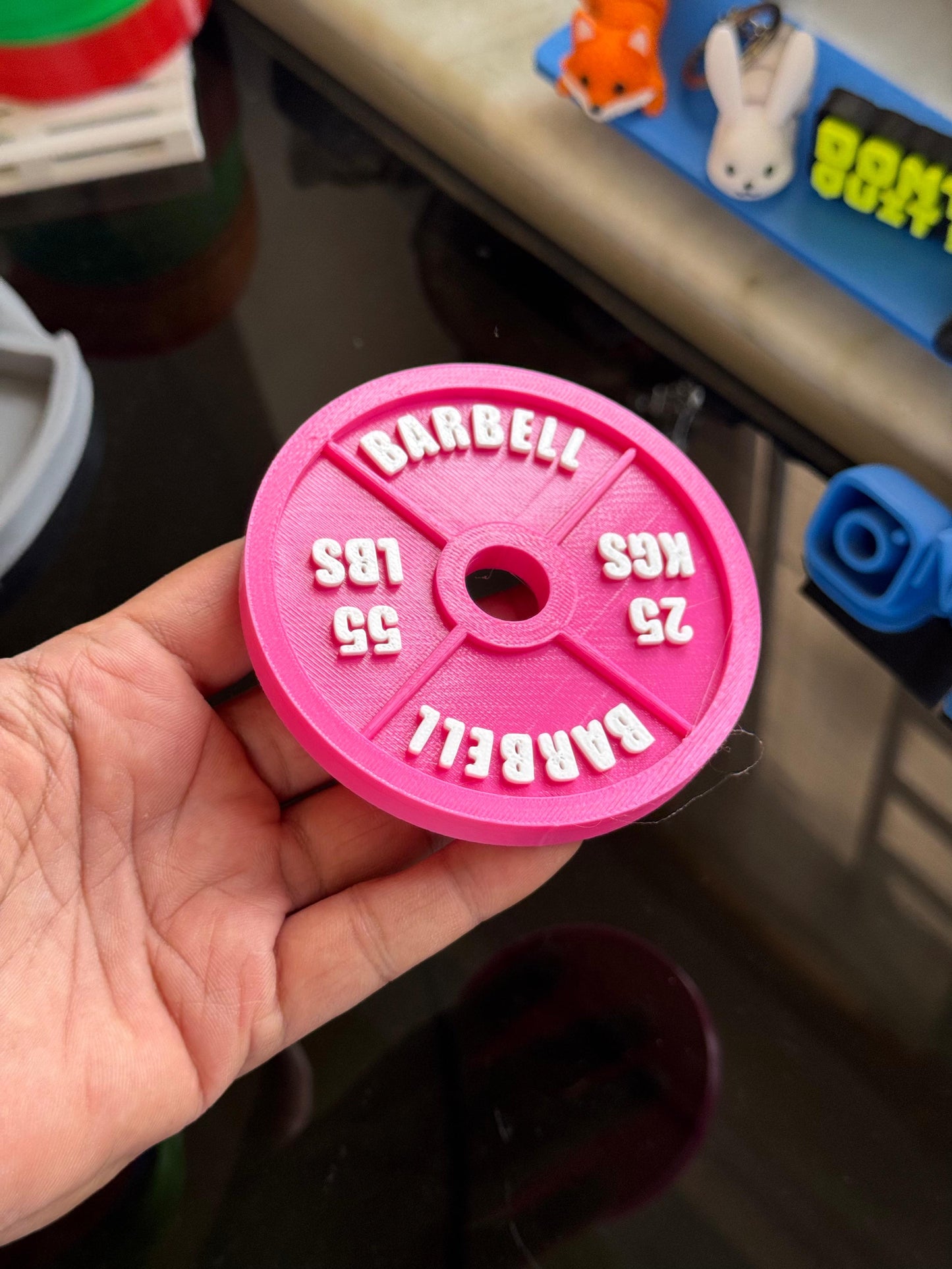 Custom Gym Plate 4x4" Fridge Magnet
