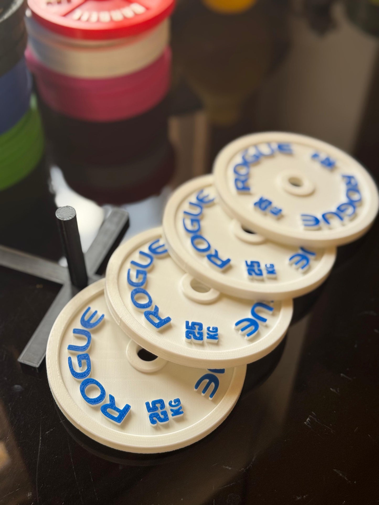 Gym Plate Coasters β Set of 4 Plates with Stand
