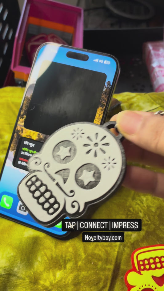 Skull NFC Keychain Tags – Tap to Connect Instantly (New Cool Colors)