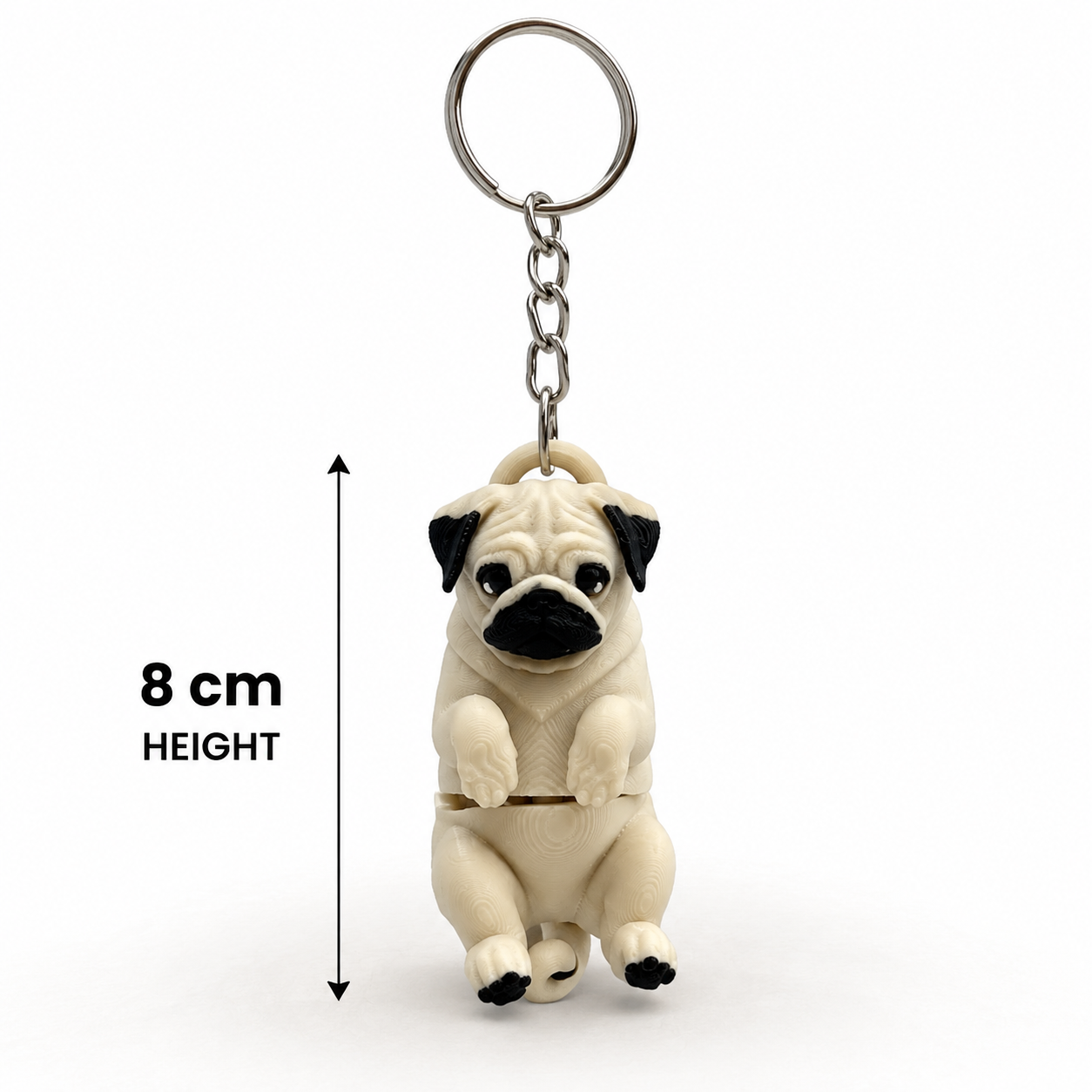 Pug charm size 8 cm