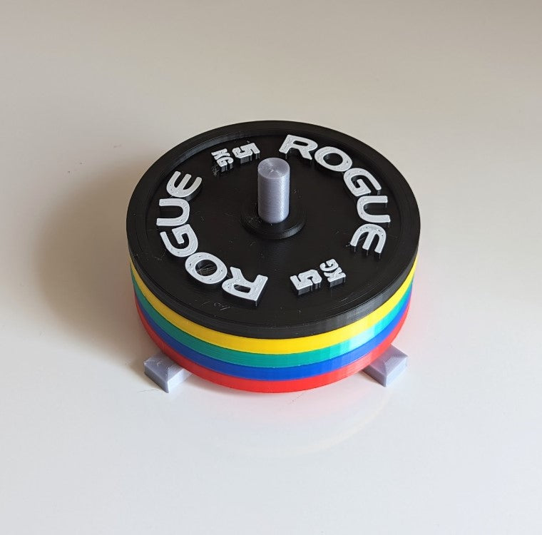 Gym Plate Coasters β Set of 5 with Stand | Mixed Colors