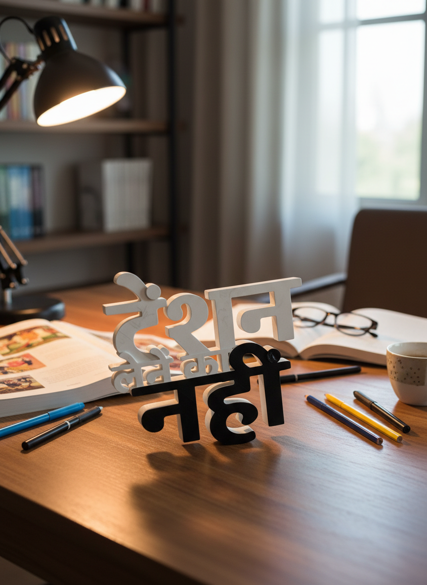 Tension Lene Ka Nahi Table Sign