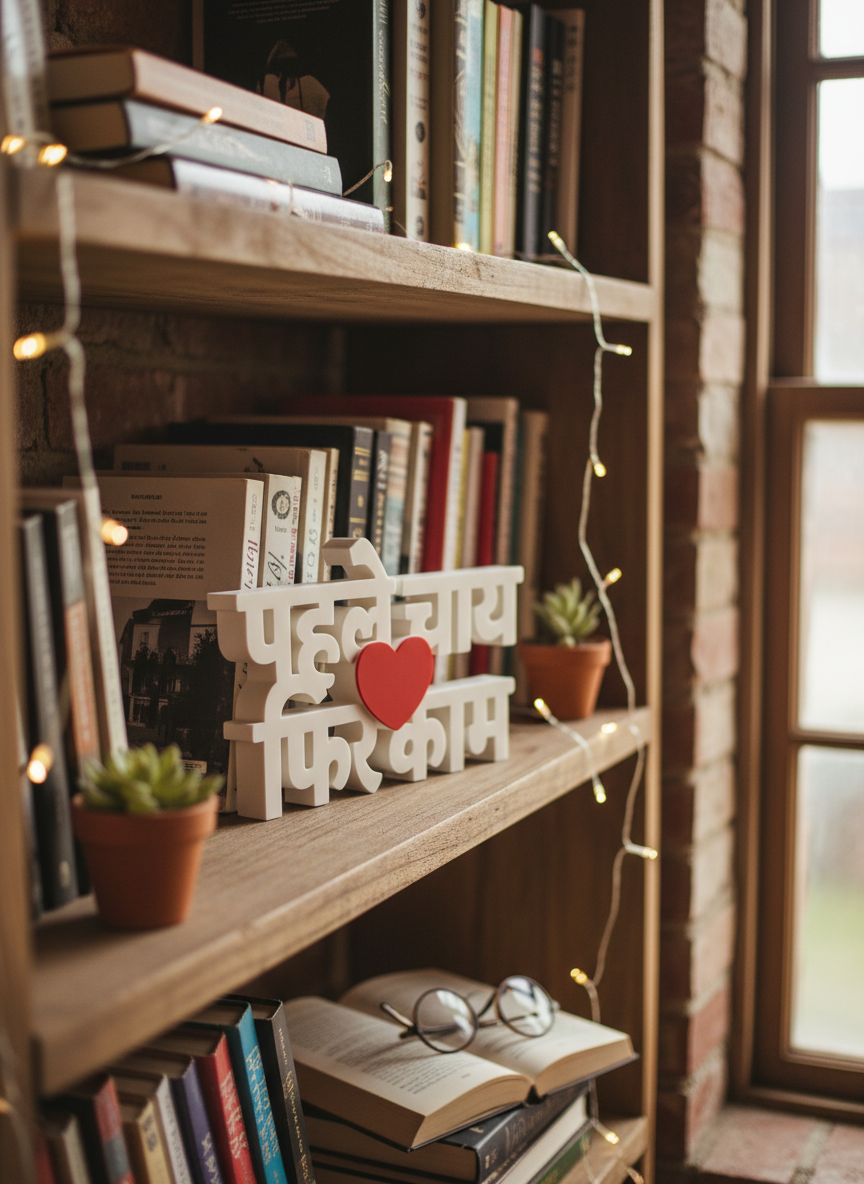 Pehle Chai Fir Kaam Table Sign