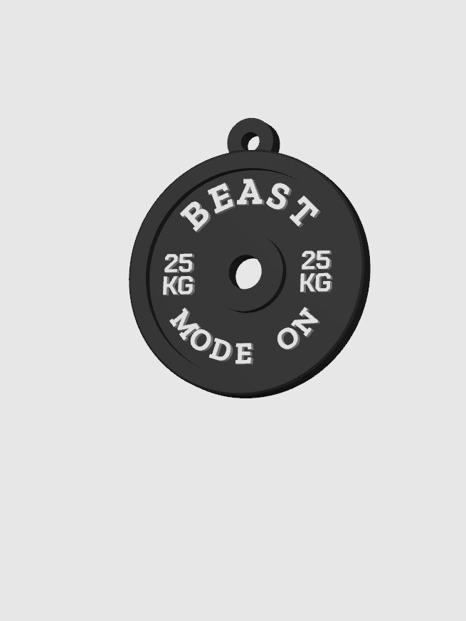 Quote Gym Plate Keychains
