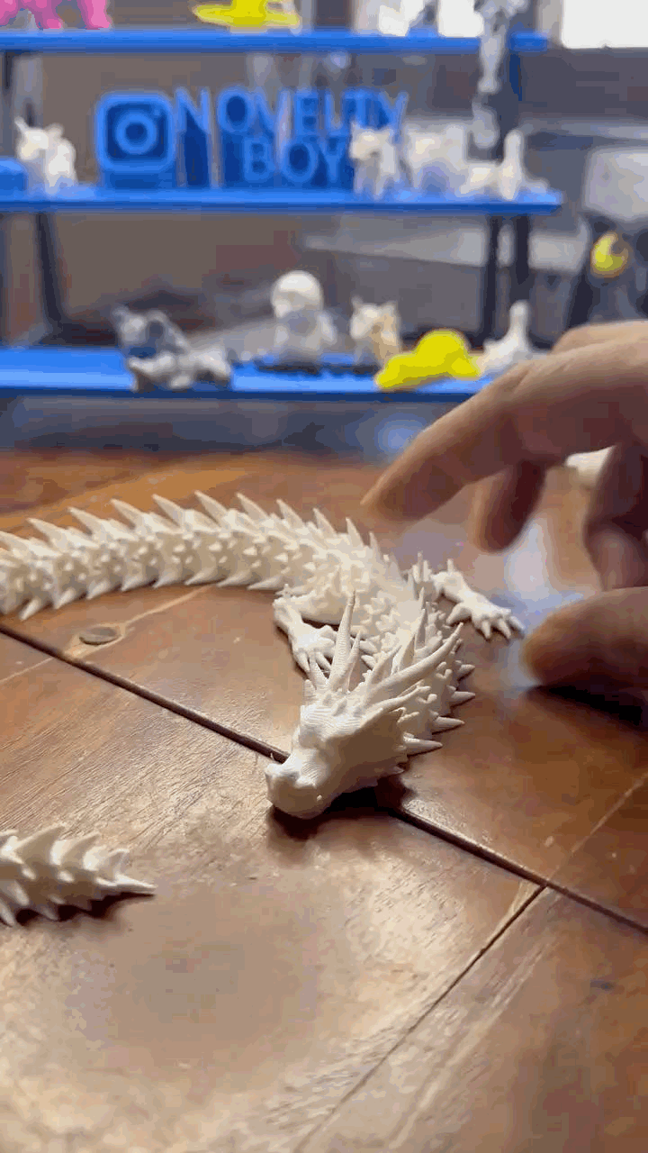 Dragon – 40 cm Fully Articulated Toy WHITE
