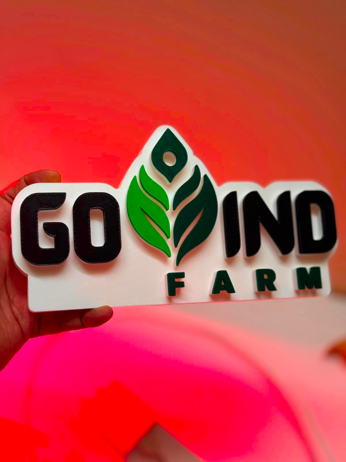Custom Logo Table Sign – 3D Printed Desk & Counter Brand Sign