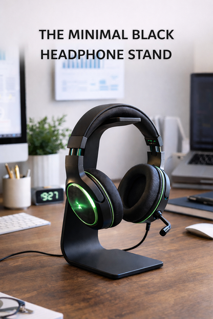 Minimal Black Headphone Stand
