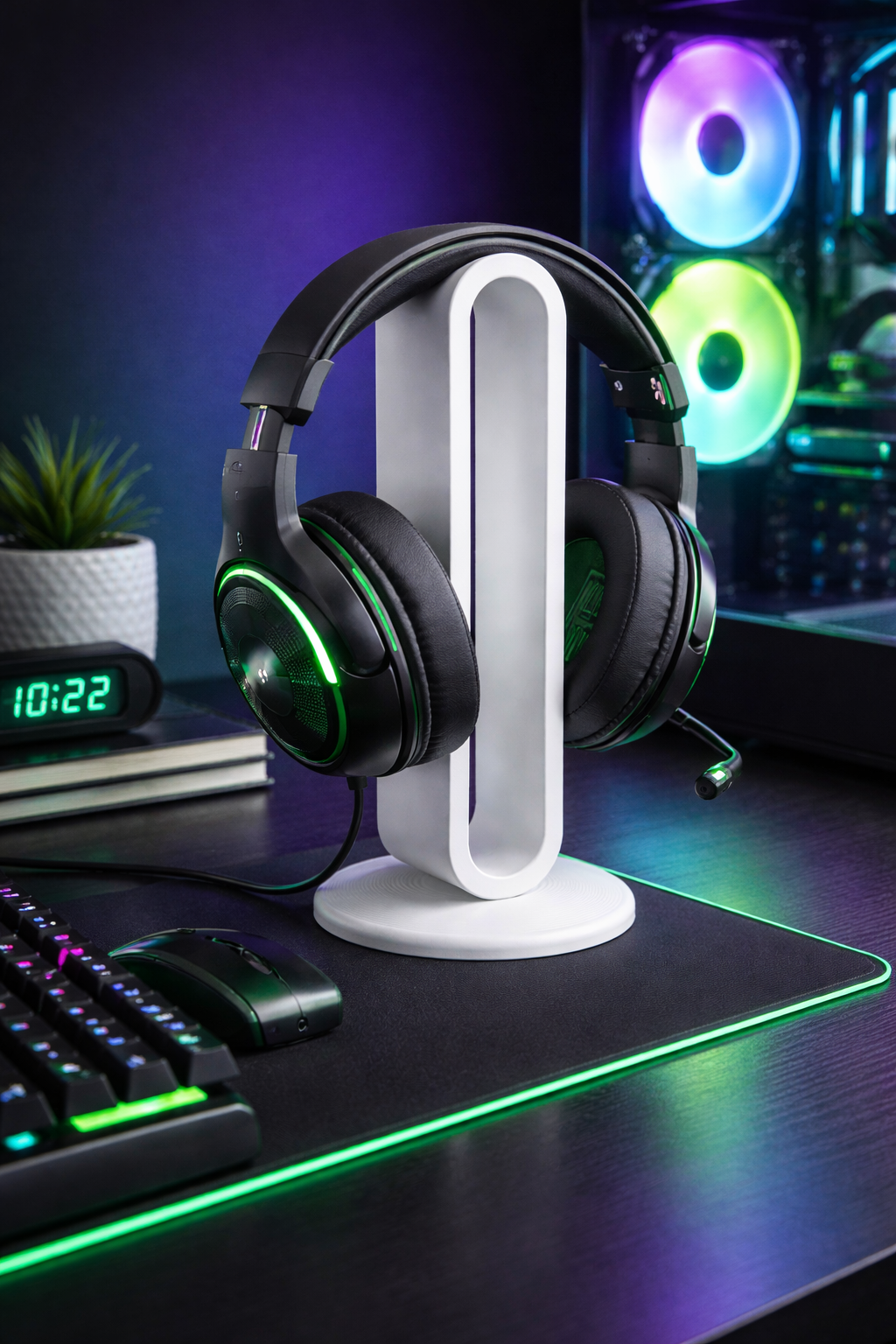 Cosy White Headphone Stand