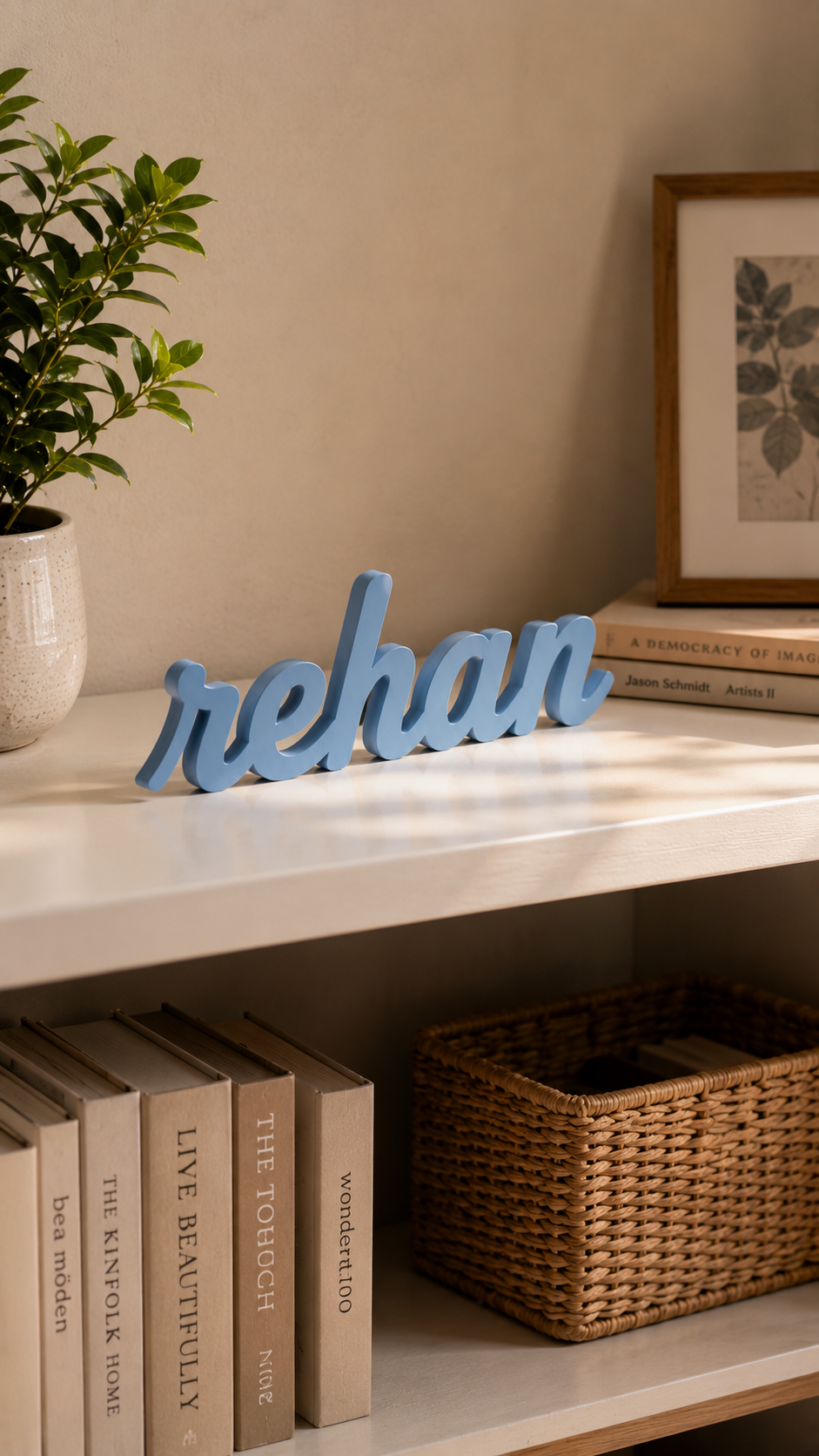 Custom 3D Printed Name Cutout for Desk, Room & Shelf Decor | Personalized Freestanding Name Sign