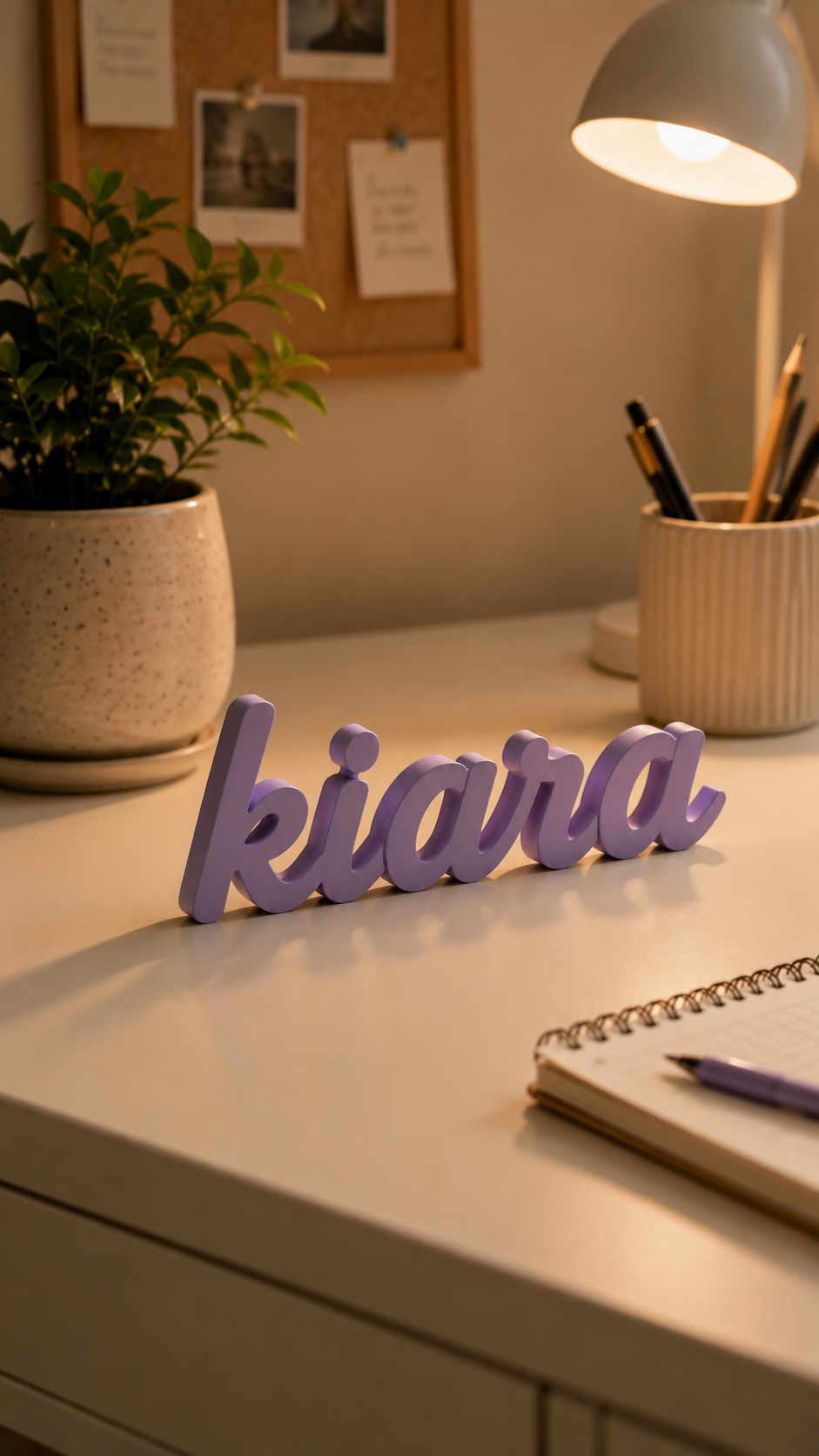 Custom 3D Printed Name Cutout for Desk, Room & Shelf Decor | Personalized Freestanding Name Sign