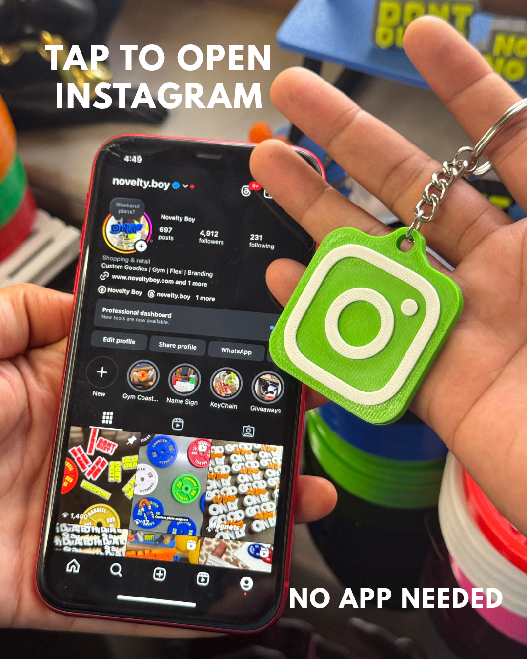 SMART NFC Instagram Keychain – Novelty Boy
