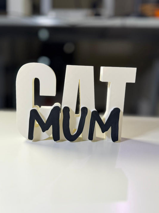 Cat Mum Table Sign | Decorative Desk & Shelf Decor for Cat Lovers